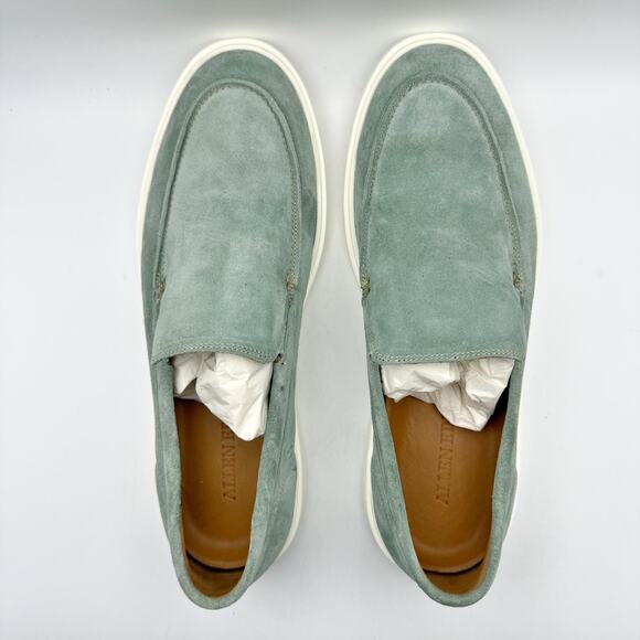 Allen Edmonds Mens Hayes Venetian Oxfords US 12 D Sage Green Suede GUC - Picture 10 of 15